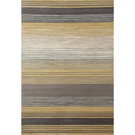 Art Carpet 8 X 11 Ft. Bastille Collection Heathered Stripe Border Woven Area Rug, Light Yellow 841864108020